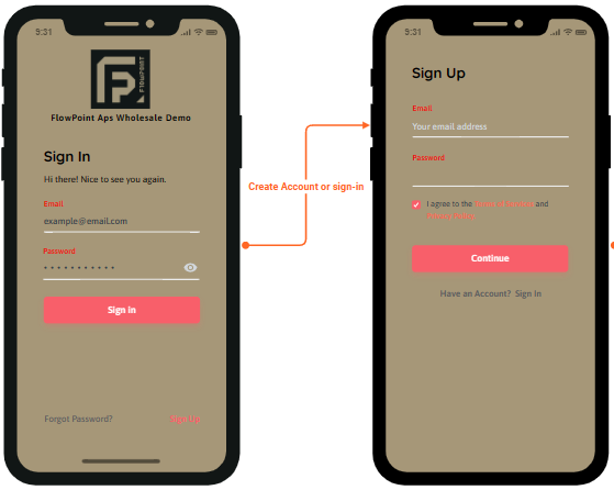 E-commerce app screenshot